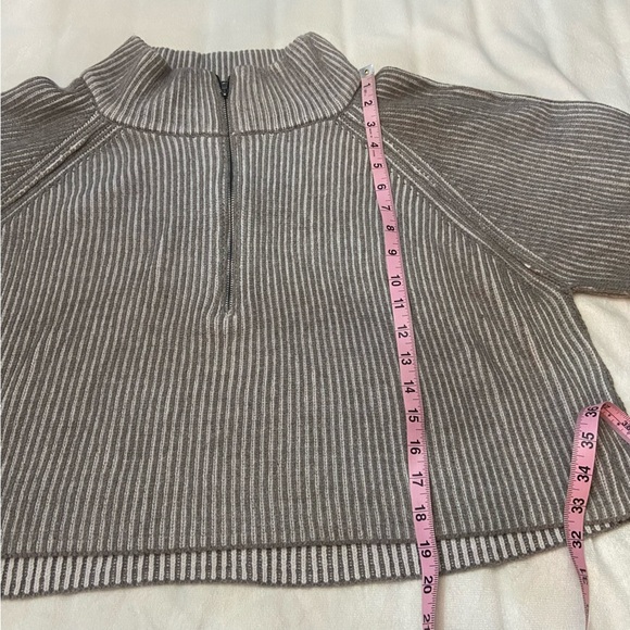 New! Free People Greta Half Zip Pullover Turtleneck Sweater Large 2533 - Picture 7 of 9